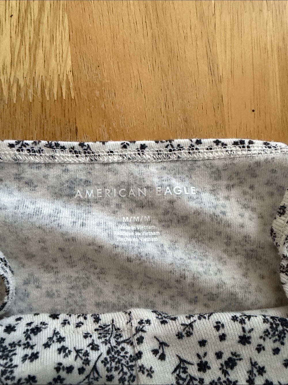 American Eagle Outfitters Black & White Floral Lace-Trim Cami - Picture 2 of 2